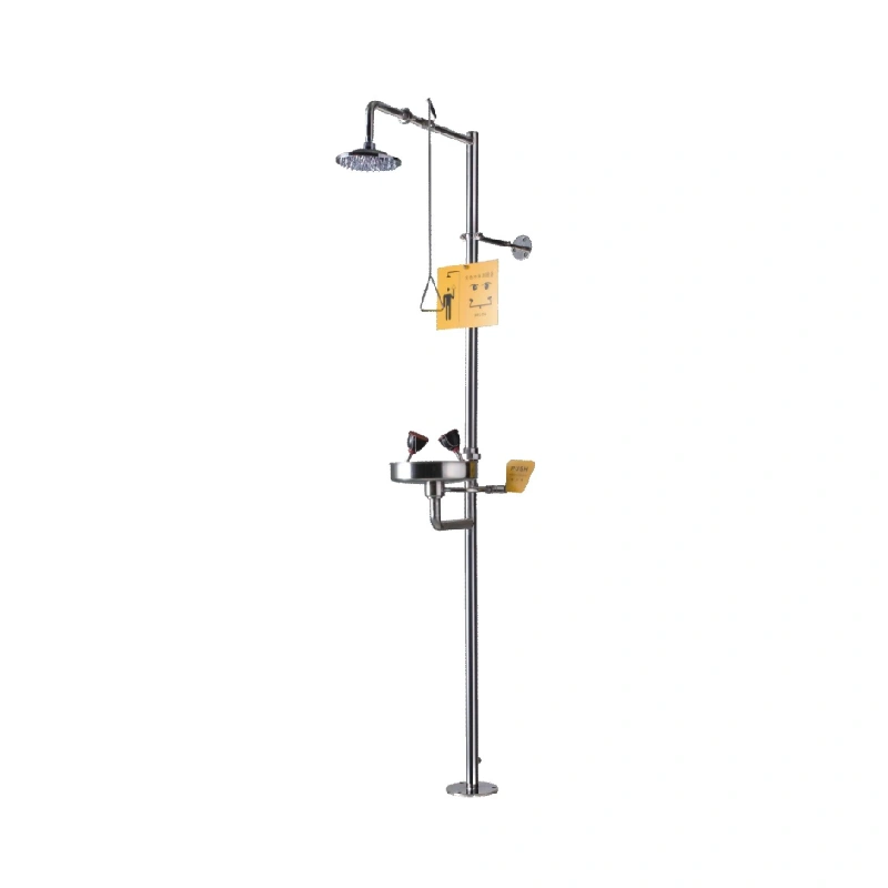 ল্যাবরেটরির জন্য স্টেইনলেস স্টিল জরুরী চোখের ওয়াশার এবং শাওয়ার স্টেশন