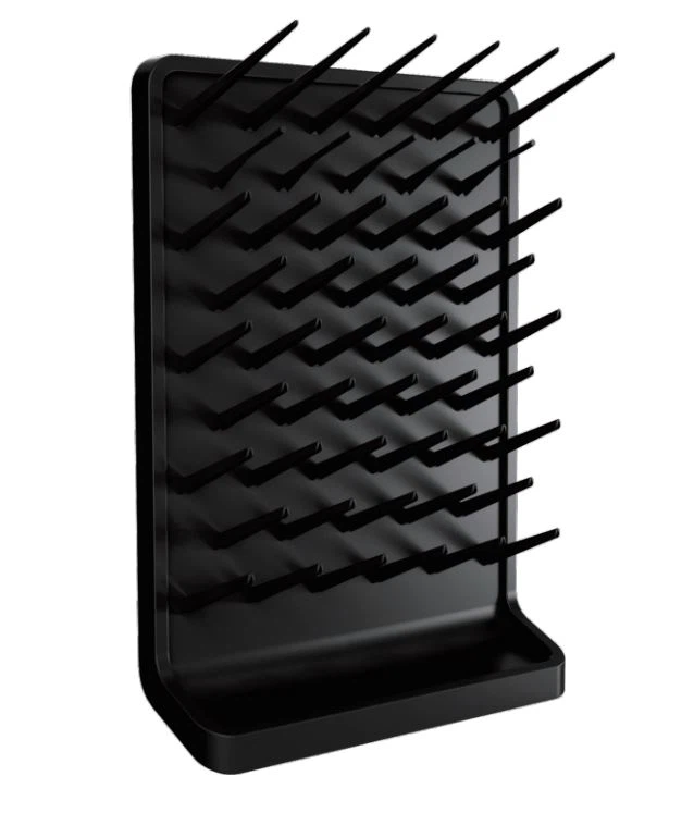 Polypropylene Laboratory Glassware Drying Rack - Black
